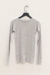 BASERANGE Ribbed cotton long-sleeve top TTPAL-RB-000 GREY MELANGE